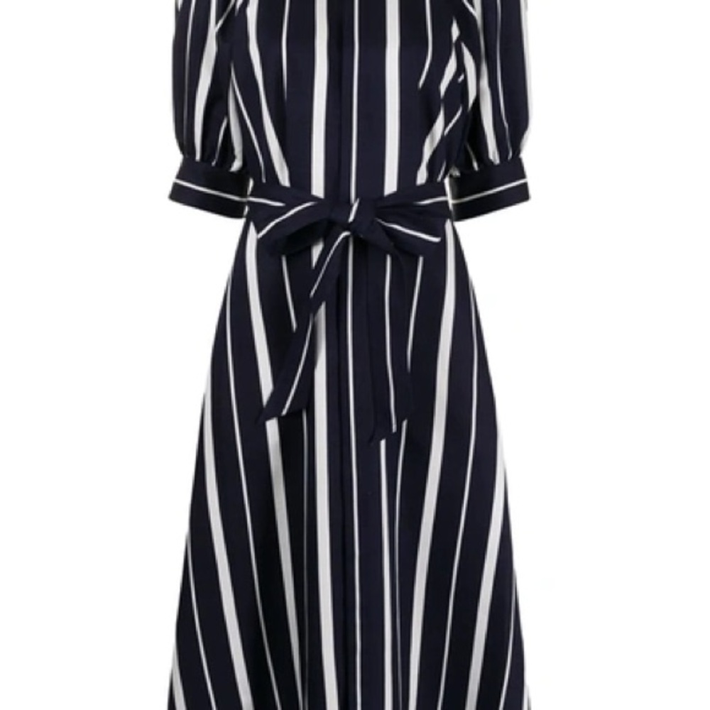Polo Ralph Lauren Navy and White Long Sleeve Dress